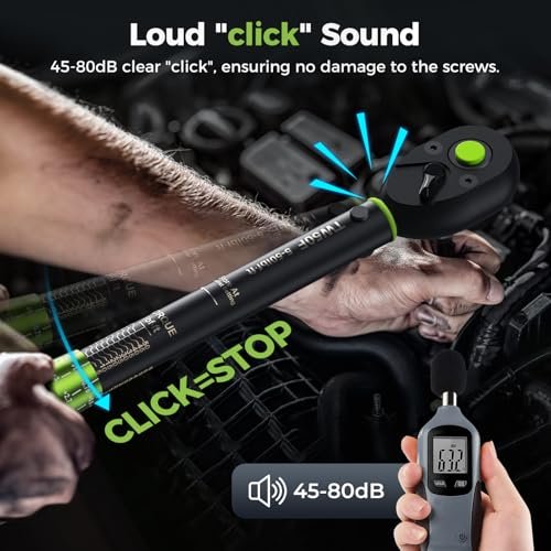 Etoolab - etoolab 3/8-Inch Drive Click Torque Wrench - 5-50Ft-Lb/5-69.4Nm